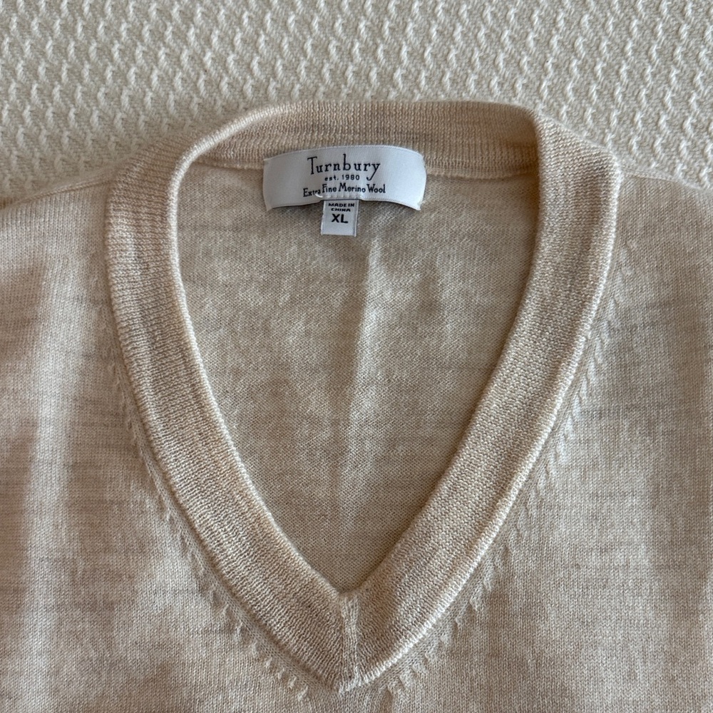 Men’s Merino Wool Cream Sweater Vest